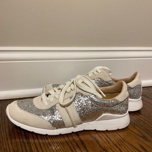 UGG suede and sparkle sneaker, size 7